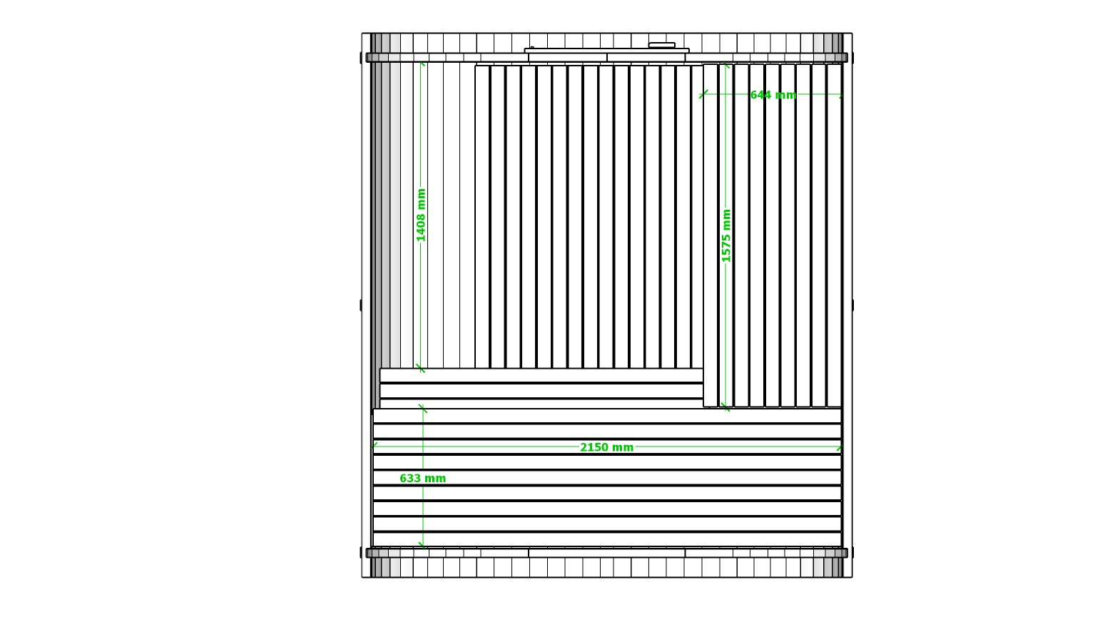 Aussensauna Panorama Thermoholz 250 **Package DEAL**